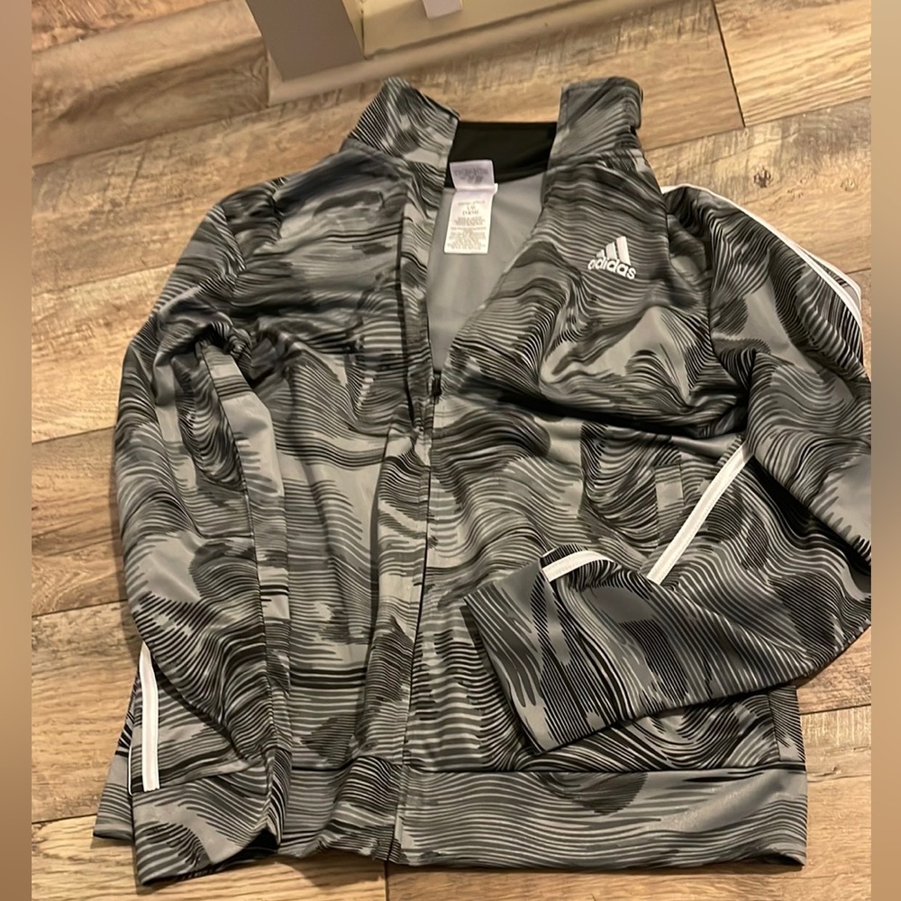 Black and Gray Adidas Jacket
